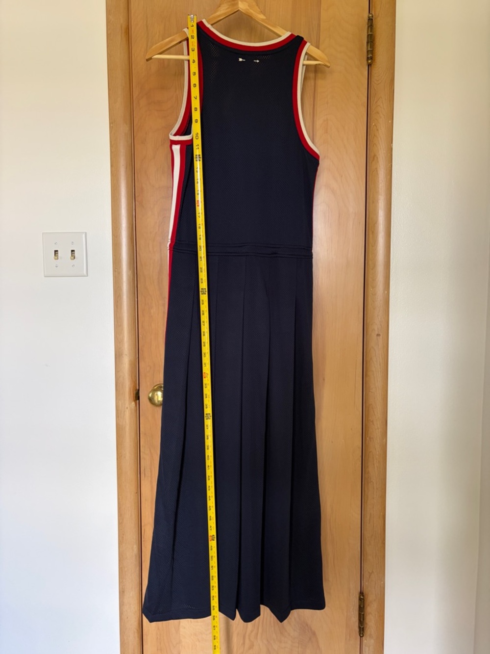 The Upside Navy Maxi Dress with Red and White Trim - Picture 3 of 9